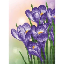 Diamond DotzĀ® Intermediate Spring Crocus Diamond Painting Kit
