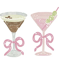 Diamond DotzĀ® Martini Pair Iron-On 'n' Dot Kit