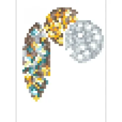 Diamond DotzĀ® Merry Christmas Baubles Antique Diamond Painting Kit