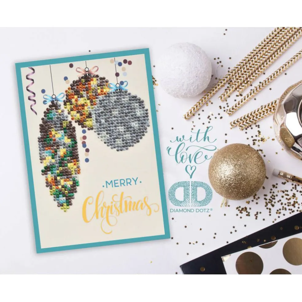 Diamond Dotz® Merry Christmas Baubles Antique Diamond Painting Kit