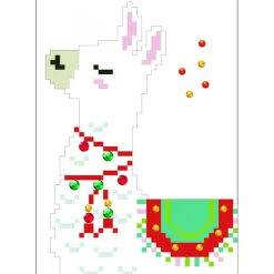 Diamond DotzĀ® Merry Christmas Llama Diamond Painting Kit
