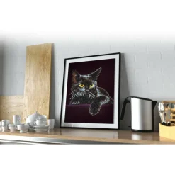 Diamond DotzĀ® Midnight Cat Diamond Painting Artwork Kit