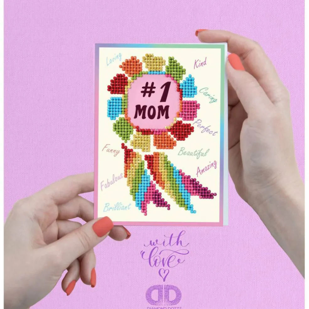 Diamond Dotz® Number 1 Mom Diamond Painting Greeting Card Kit