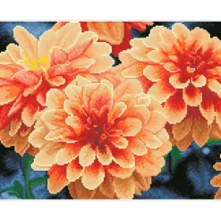 Diamond Dotz® Peach Dahlias Diamond Painting Artwork Kit