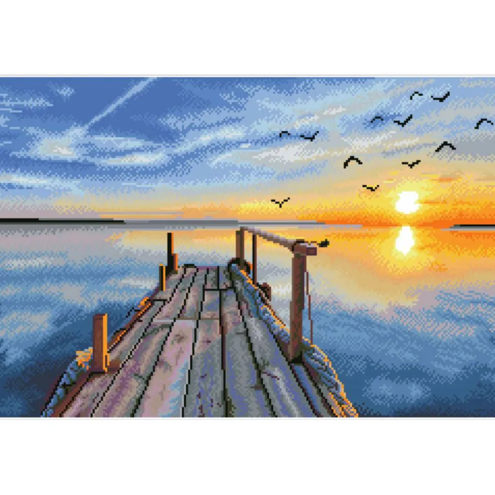 Diamond Dotz® Sunset Jetty Diamond Painting Artwork Kit