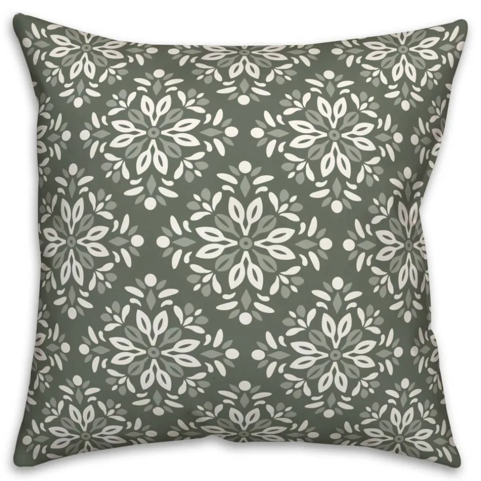 Diamond Medallions Indoor/Outdoor Throw Pillow