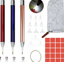diamond painting pen kits with led 5d light up drill pens for arts nails diy crafts decoration 12pcs tips