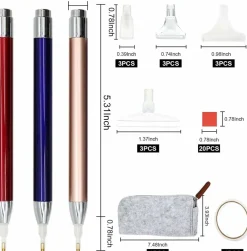 diamond painting pen kits with led 5d light up drill pens for arts nails diy crafts decoration 12pcs tips