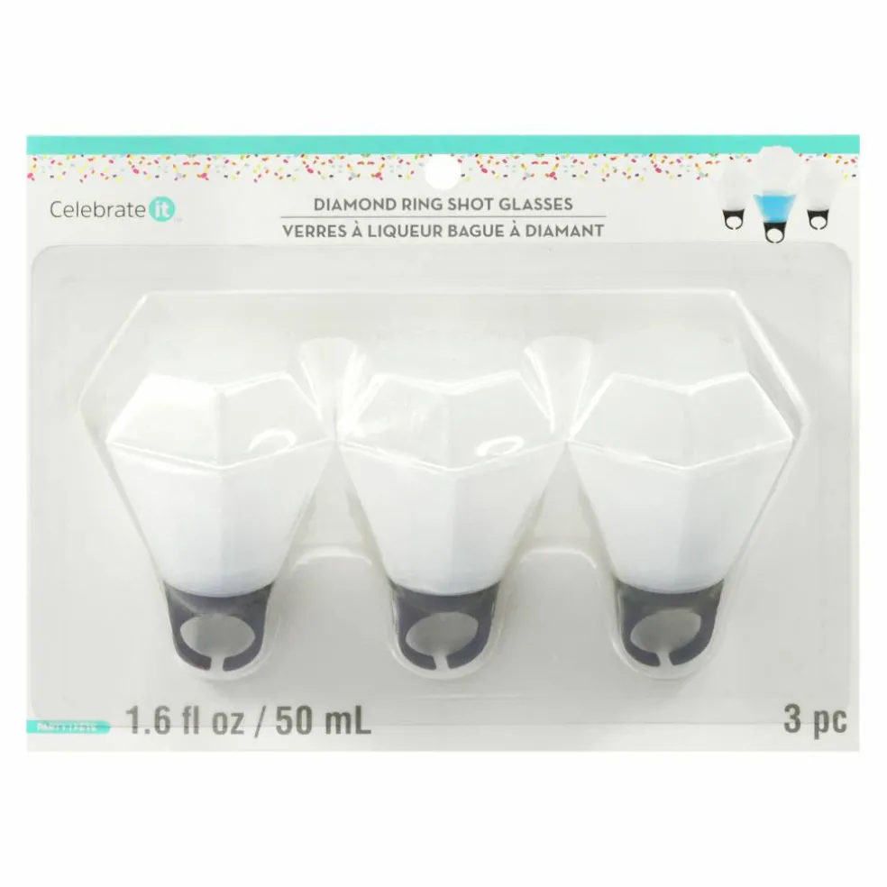 Diamond Ring Shot Glasses, 3ct. by Celebrate It™