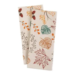 DII® Autumn Leaves Printed Dishtowel Set