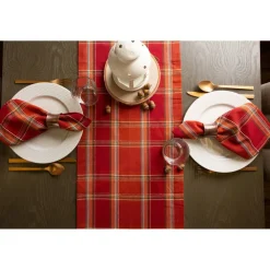 DII® 72" Autumn Spice Plaid Table Runner
