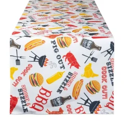 DII® 72" BBQ Fun Print Outdoor Table Runner