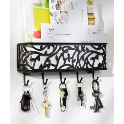 DII® 11" Dark Gray Mail & Key Organizer Wall Mount