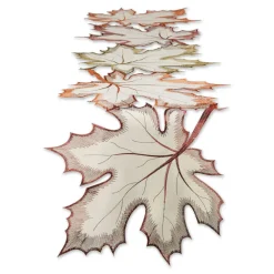 DII® 60" Embroidered Maple Leaves Table Runner