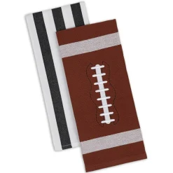 DII® Football & Stripes Dishtowels, 2ct.
