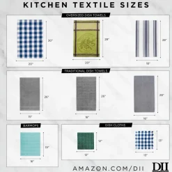 DII® Football & Stripes Dishtowels, 2ct.