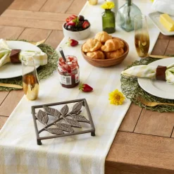 DII® 108" Heavyweight Check Fringed Table Runner