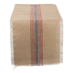 DII® 108" Middle Stripe Burlap Table Runner