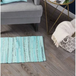 DII® Multi Aqua Rag Rug, 20" x 31.5"