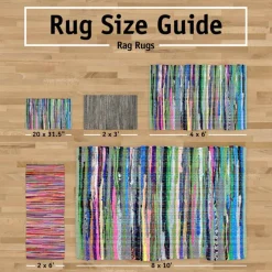 DII® Multi Denim Rag Rug, 4ft. x 6ft.