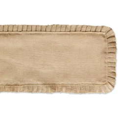 DII® Natural Ruffle Trim Jute Table Runner, 14x72 inch