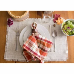 DII® Pumpkin Spice Plaid Dinner Napkins, 6ct.