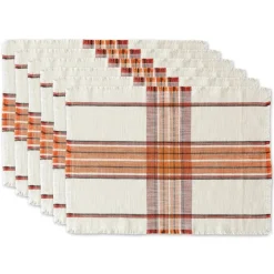 DII® Pumpkin Spice Plaid Placemats, 6ct.
