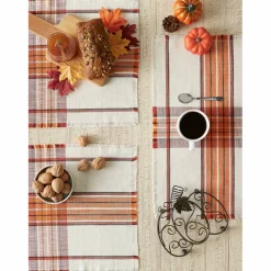 DII® Pumpkin Spice Plaid Placemats, 6ct.