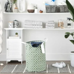DII® Round Lattice PE-Coated Cotton Polyester Laundry Hamper