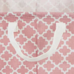 DII® Round Lattice PE-Coated Cotton Polyester Laundry Hamper
