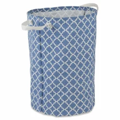 DII® Round Lattice PE-Coated Cotton Polyester Laundry Hamper