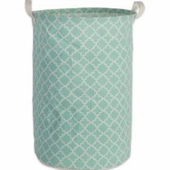DII® Round Lattice PE-Coated Cotton Polyester Laundry Hamper