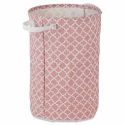 DII® Round Lattice PE-Coated Cotton Polyester Laundry Hamper