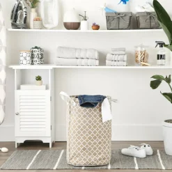 DII® Round Lattice PE-Coated Cotton Polyester Laundry Hamper