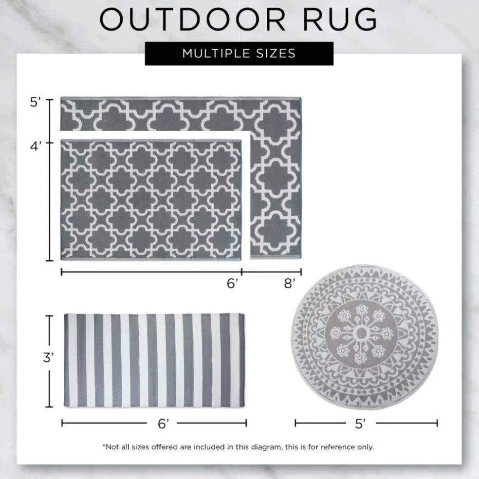DII® Round Sunflower Outdoor Rug, 5ft.