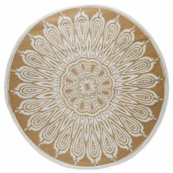 DII® Round Sunflower Outdoor Rug, 5ft.