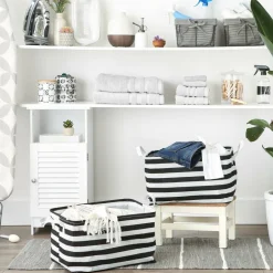 DII® Striped Laundry Bins, 2ct.