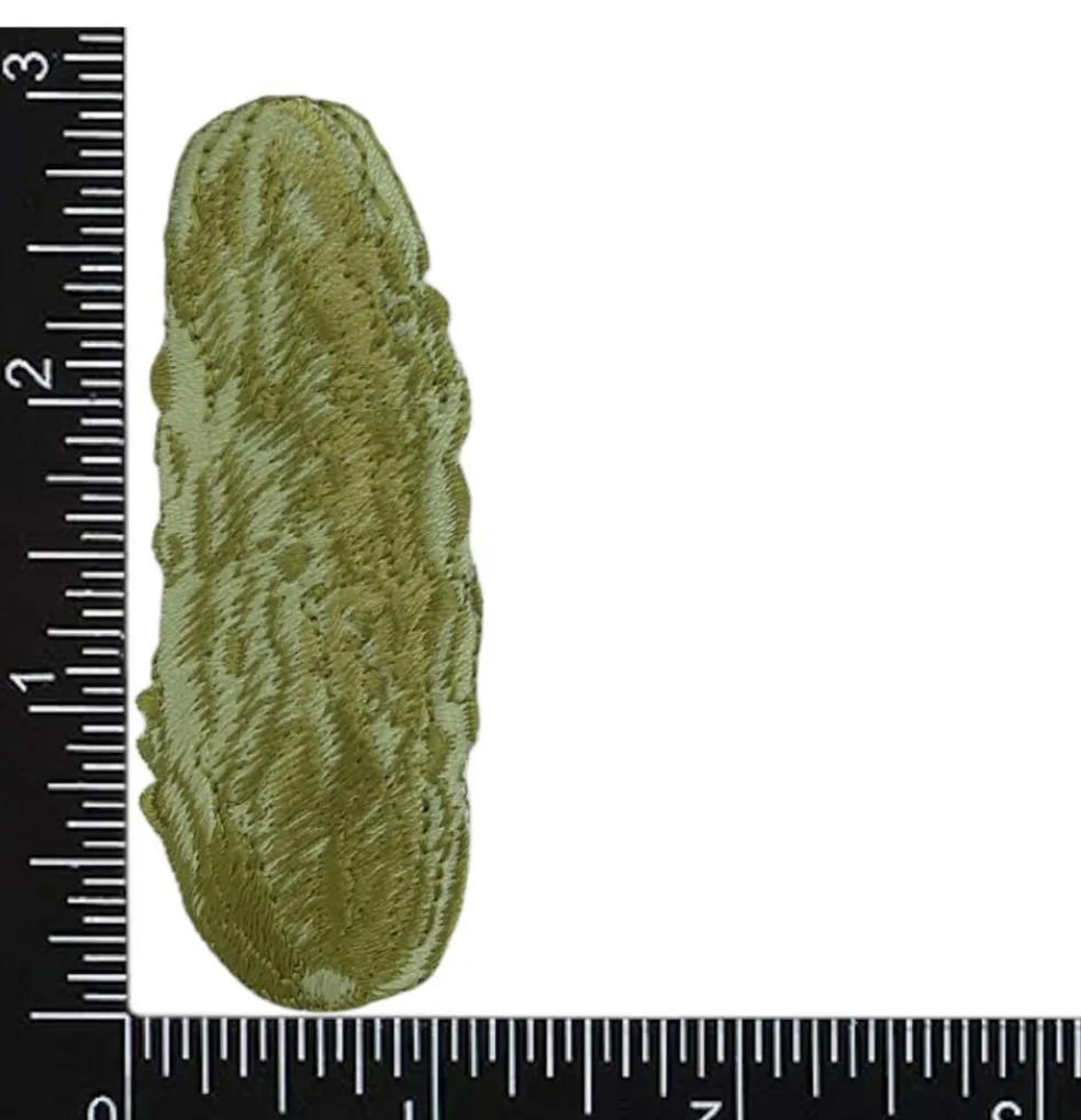 Dill Pickle, Food, Snacks, Embroidered, Iron on Patch