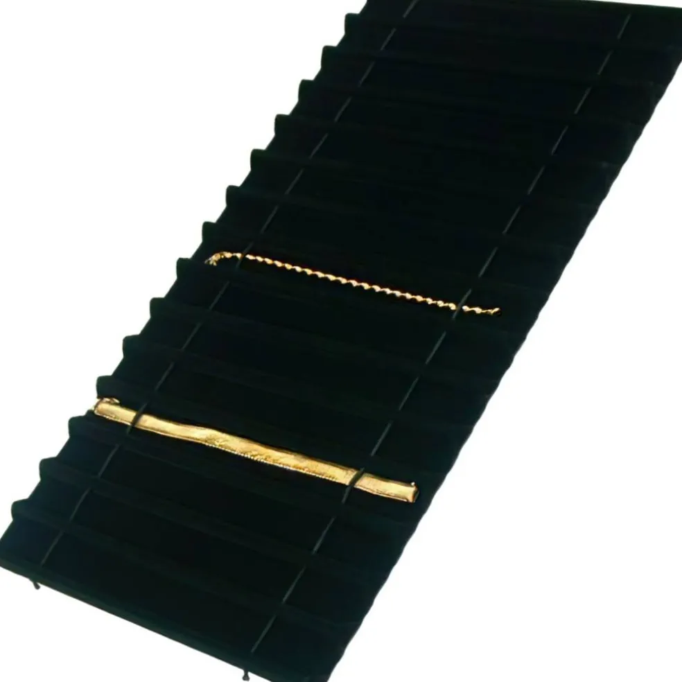 Display Tray Bracelet Watch Black Velvet 15 Compartment