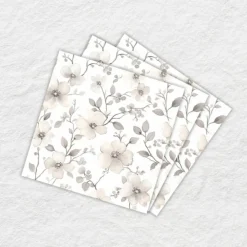 Disposable Paper Cocktail Napkins - Watercolor Fall Flowers
