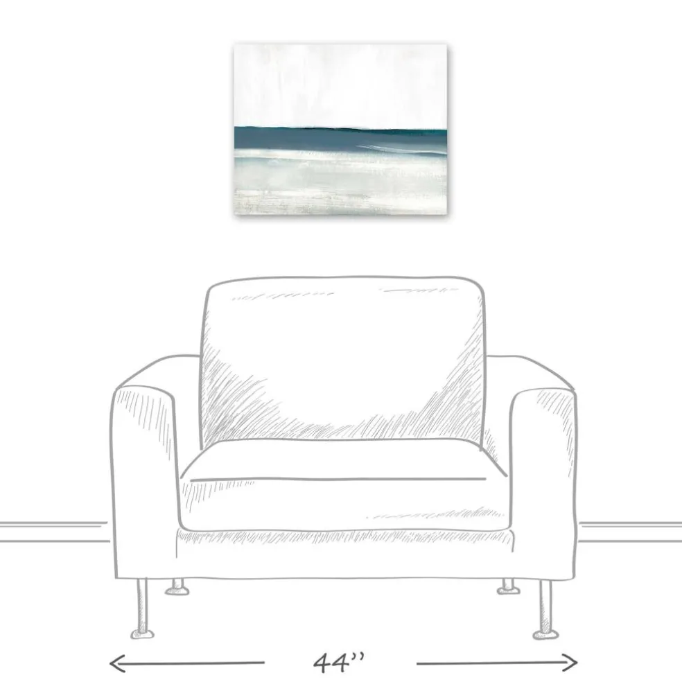 Distressed Abstract Waves Canvas Wall Art