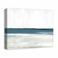 Distressed Abstract Waves Canvas Wall Art