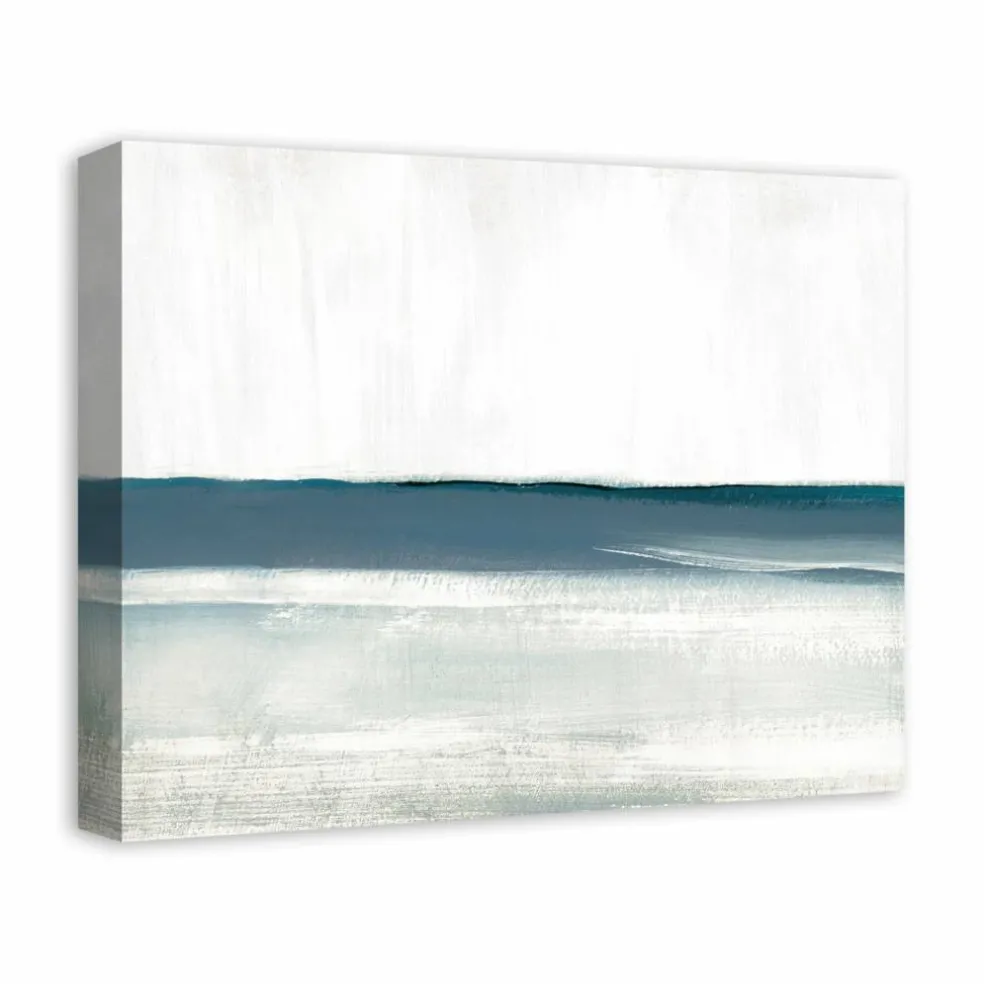 Distressed Abstract Waves Canvas Wall Art