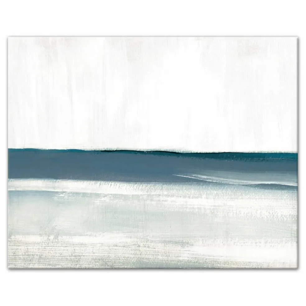 Distressed Abstract Waves Canvas Wall Art