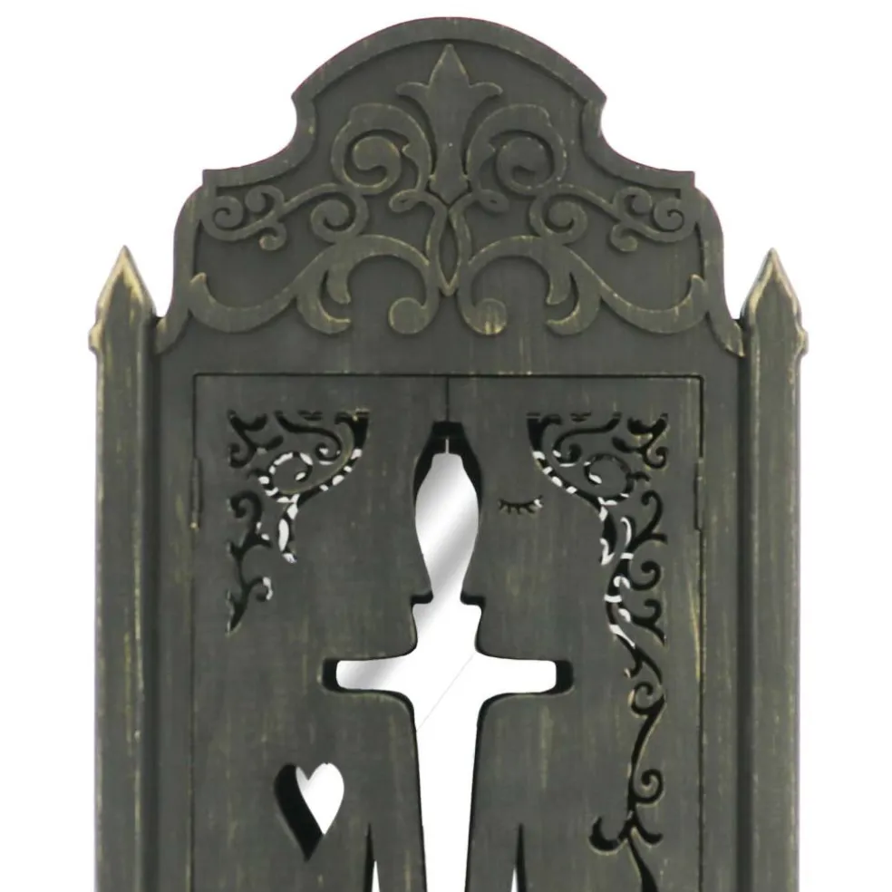18" Distressed Black Sword Mirror Box Tabletop Décor by Ashland®