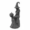 10.5" Distressed Black Witch with Book & Pumpkin Tabletop Décor by Ashland®