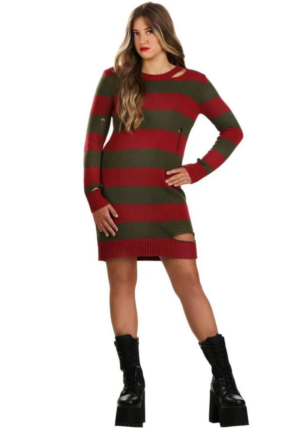 Distressed Nightmare on Elm Street Sweater Dress for Women