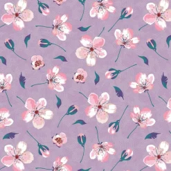 Ditsy Blooms Lavender Anti-Pill Premium Fleece Fabric | By The Yard