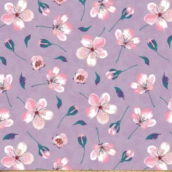 Ditsy Blooms Lavender Anti-Pill Premium Fleece Fabric | By The Yard