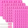 Diverse Animal & Fruit Silicone Chocolate Candy Making Molds, Gummy Mold, Food Grade Silicone, 4 Pcs